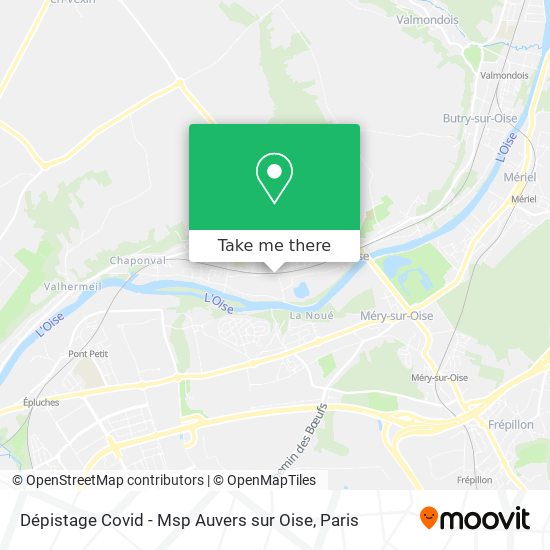 Dépistage Covid - Msp Auvers sur Oise map