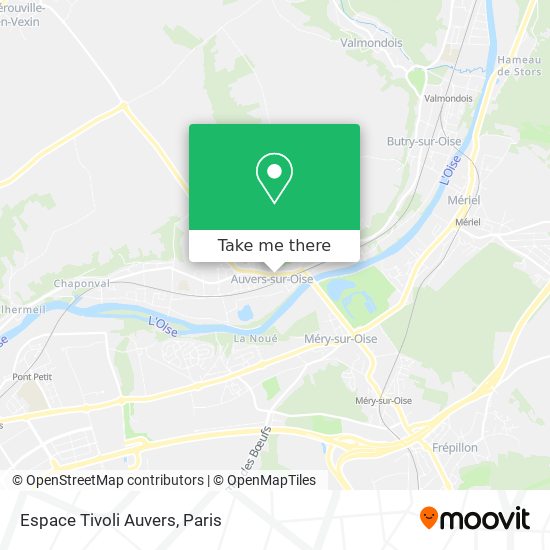 Espace Tivoli Auvers map