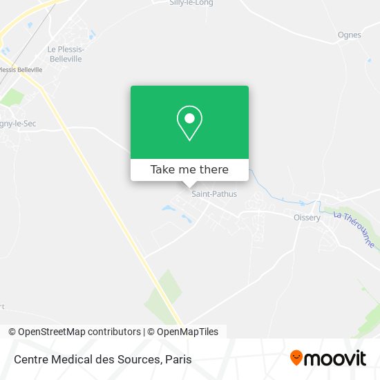 Mapa Centre Medical des Sources