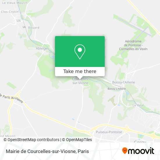 Mairie de Courcelles-sur-Viosne map