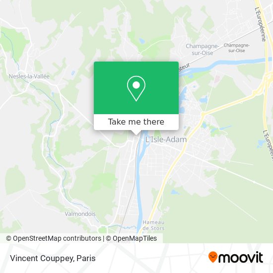 Mapa Vincent Couppey