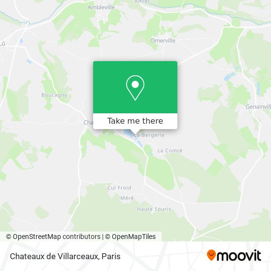 Mapa Chateaux de Villarceaux