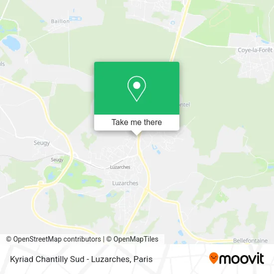 Kyriad Chantilly Sud - Luzarches map