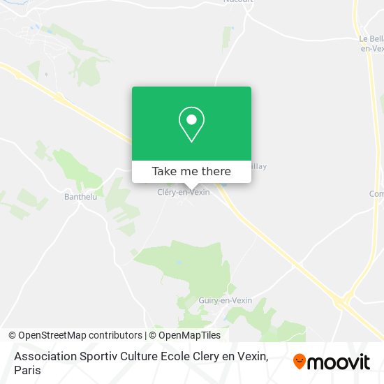 Mapa Association Sportiv Culture Ecole Clery en Vexin