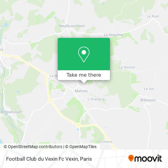 Mapa Football Club du Vexin Fc Vexin