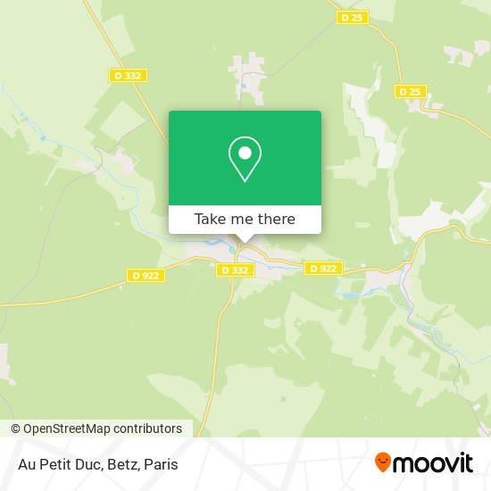 Mapa Au Petit Duc, Betz