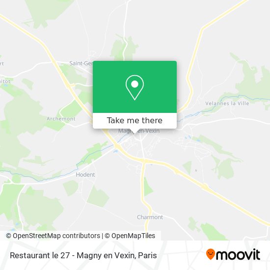 Restaurant le 27 - Magny en Vexin map