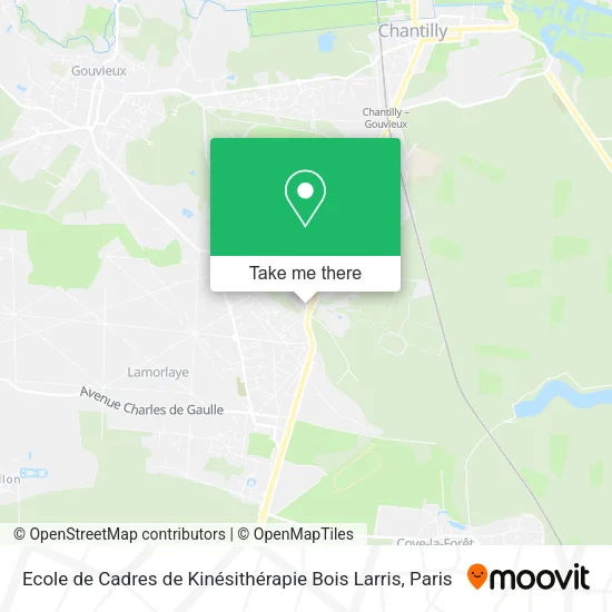 Ecole de Cadres de Kinésithérapie Bois Larris map