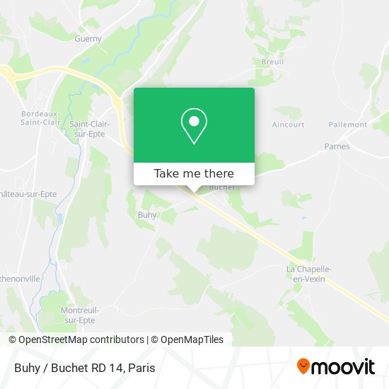 Mapa Buhy / Buchet RD 14