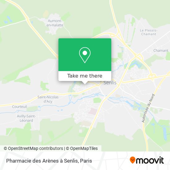 Pharmacie des Arènes à Senlis map