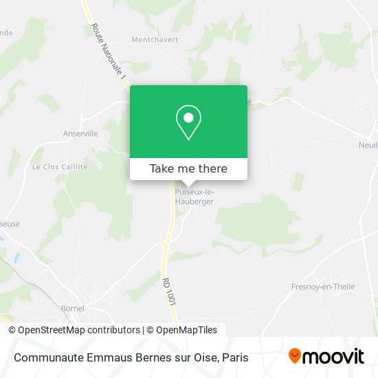 Communaute Emmaus Bernes sur Oise map
