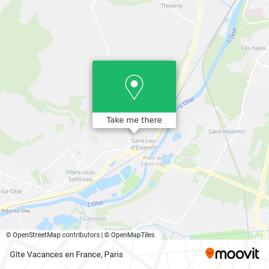 Gîte Vacances en France map