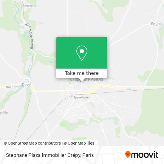 Stephane Plaza Immobilier Crépy map