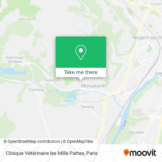 Clinique Vétérinaire les Mille Pattes map