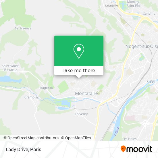 Mapa Lady Drive