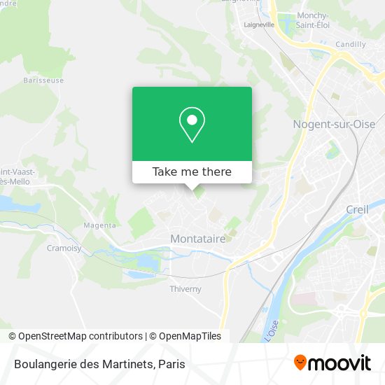 Mapa Boulangerie des Martinets