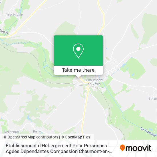 Mapa Établissement d'Hébergement Pour Personnes Âgées Dépendantes Compassion Chaumont-en-Vexin