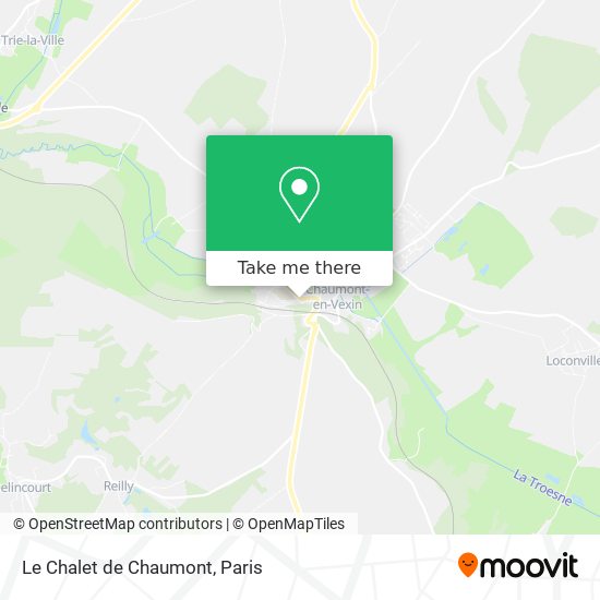 Mapa Le Chalet de Chaumont