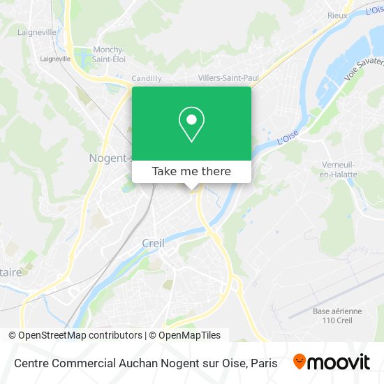Centre Commercial Auchan Nogent sur Oise map