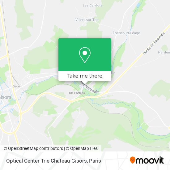 Optical Center Trie Chateau-Gisors map