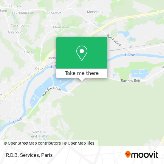 R.D.B. Services map