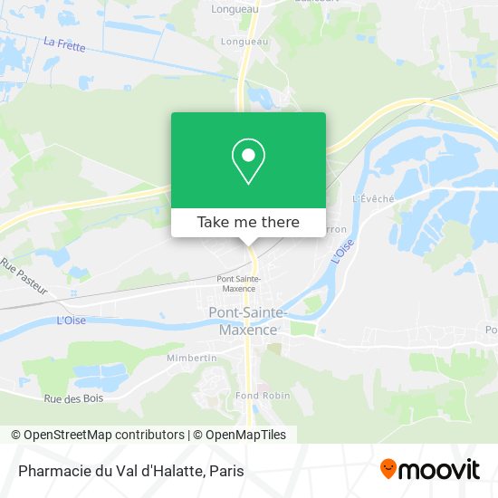 Mapa Pharmacie du Val d'Halatte