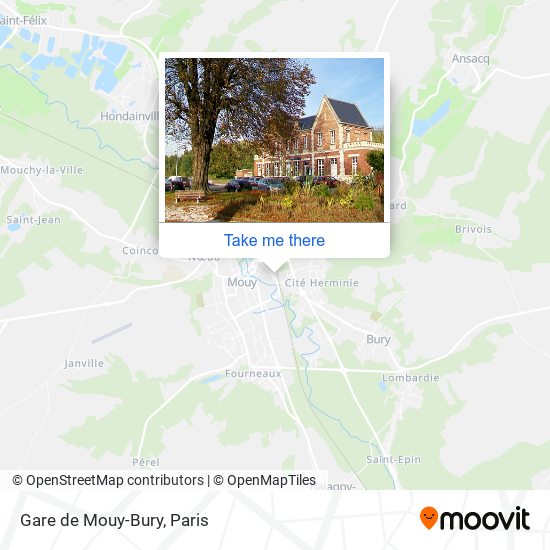 Gare de Mouy-Bury map