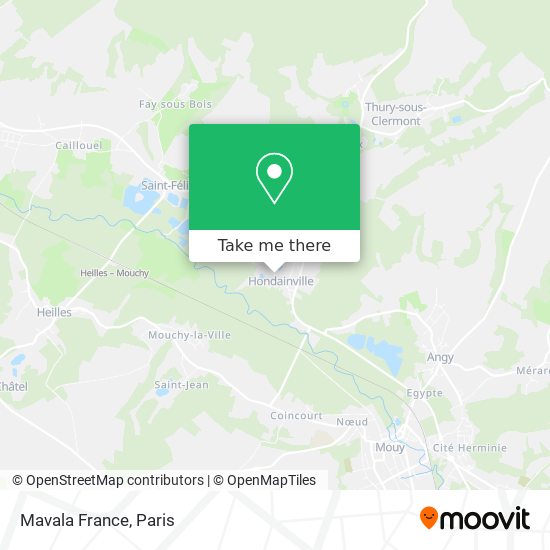 Mapa Mavala France