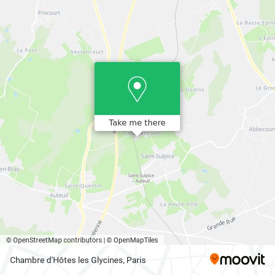 Chambre d'Hôtes les Glycines map