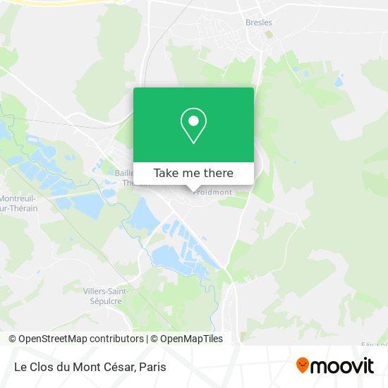 Le Clos du Mont César map