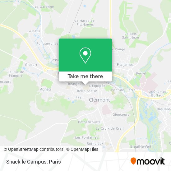 Snack le Campus map