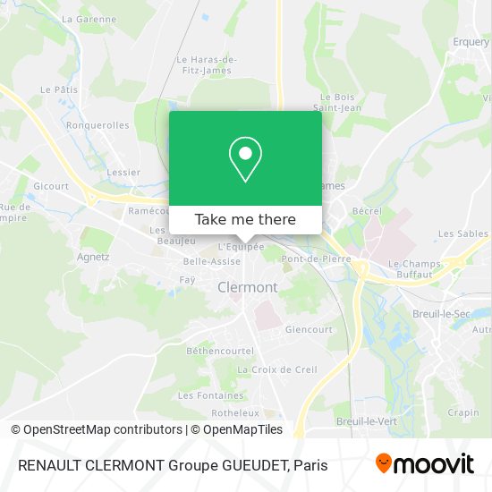 RENAULT CLERMONT Groupe GUEUDET map