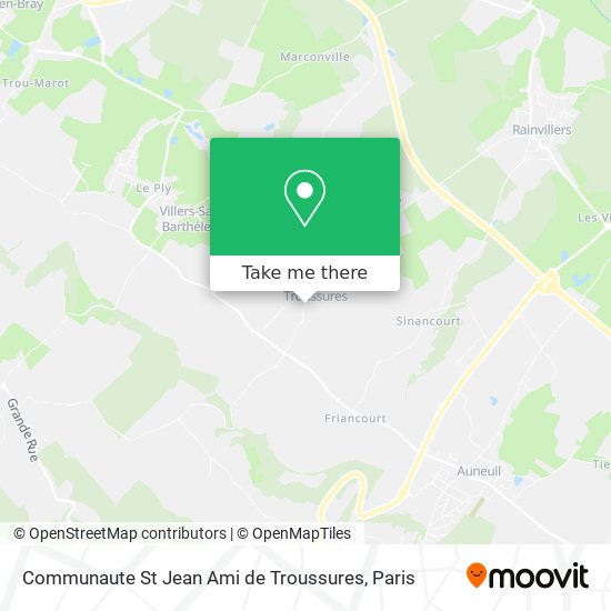 Communaute St Jean Ami de Troussures map
