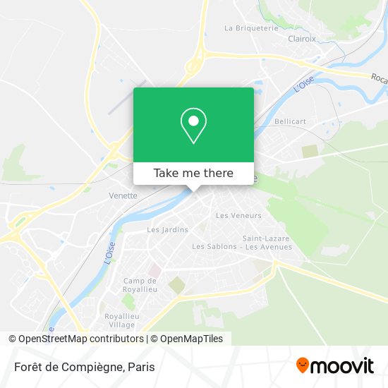 Forêt de Compiègne map