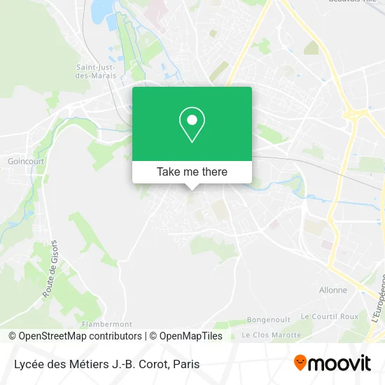 Lycée des Métiers J.-B. Corot map