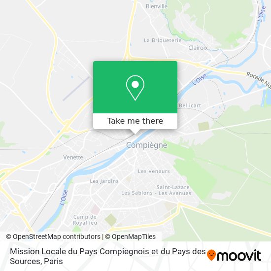 Mission Locale du Pays Compiegnois et du Pays des Sources map