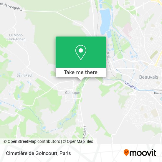 Mapa Cimetière de Goincourt