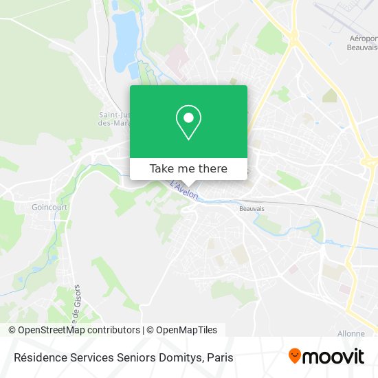 Résidence Services Seniors Domitys map