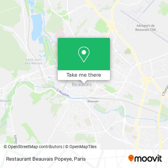 Mapa Restaurant Beauvais Popeye