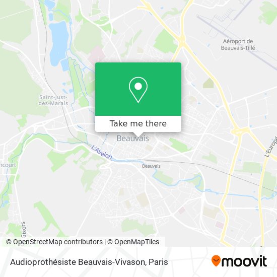 Audioprothésiste Beauvais-Vivason map