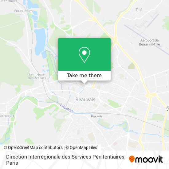 Direction Interrégionale des Services Pénitentiaires map