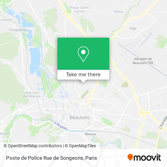 Poste de Police Rue de Songeons map