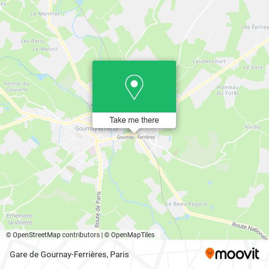 Gare de Gournay-Ferrières map