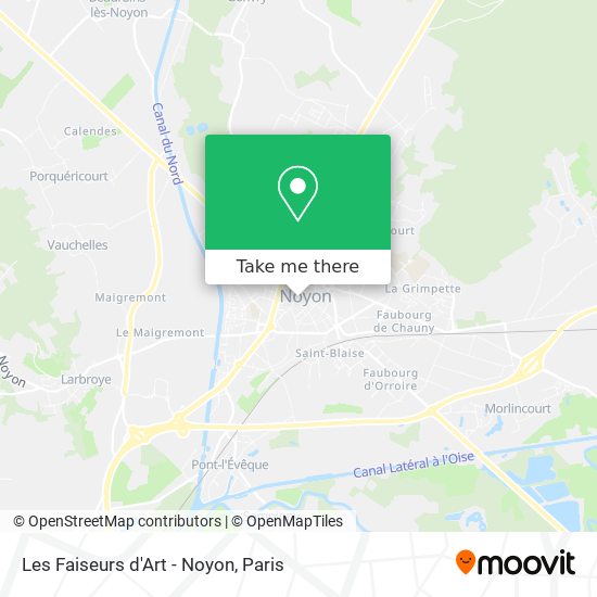 Les Faiseurs d'Art - Noyon map