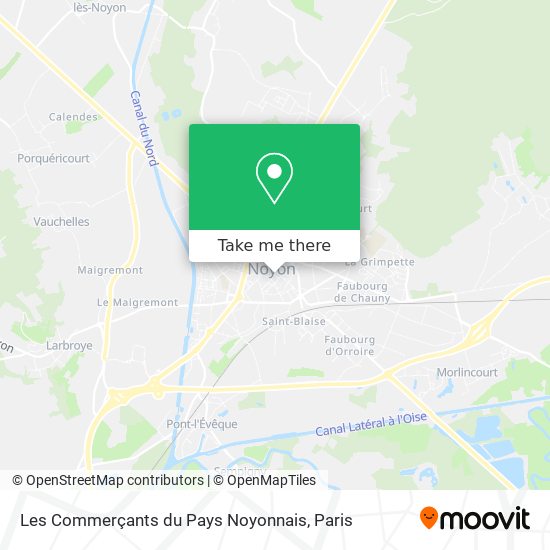 Mapa Les Commerçants du Pays Noyonnais