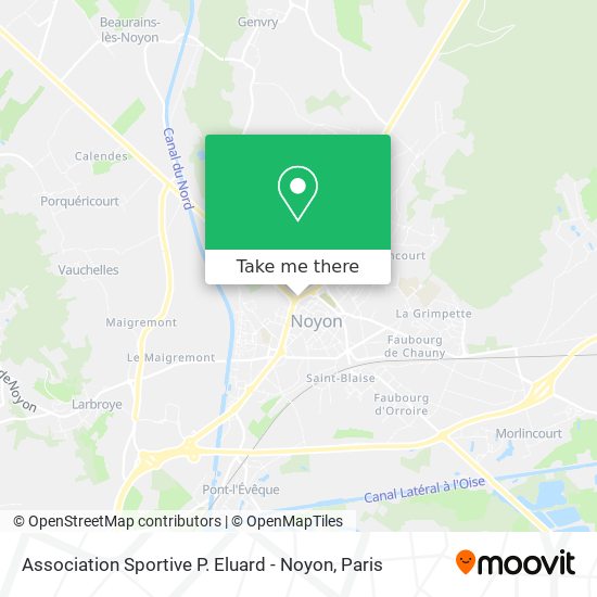 Mapa Association Sportive P. Eluard - Noyon