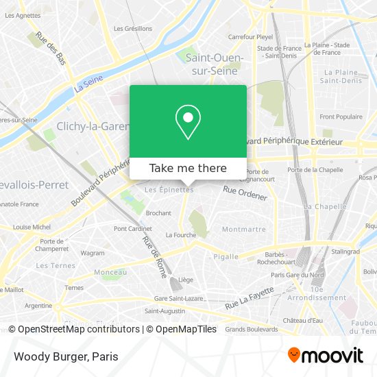 Mapa Woody Burger
