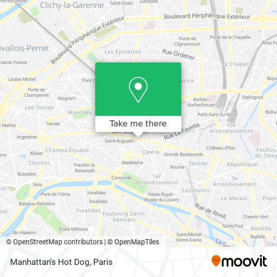 Manhattan's Hot Dog map