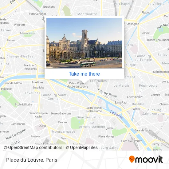 Mapa Place du Louvre