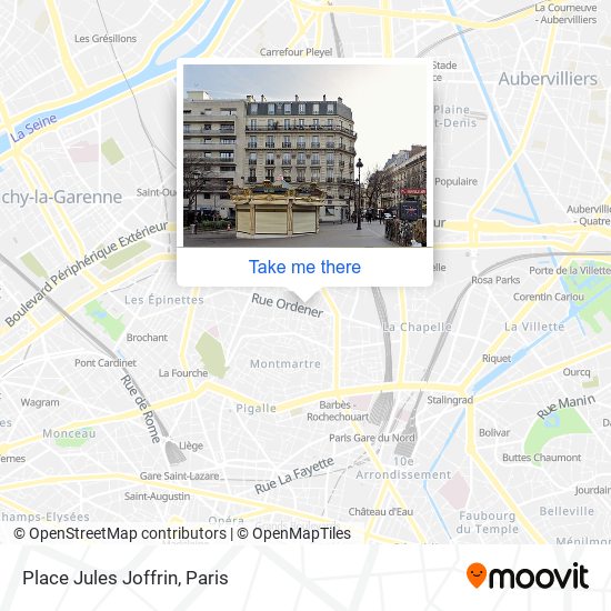 Mapa Place Jules Joffrin